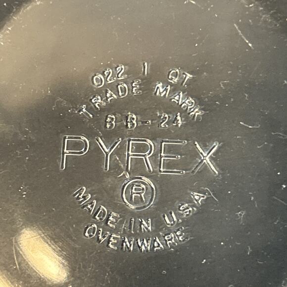 Pyrex Clear Ovenware Bowl Pair 1 Qt 022 & 1.5 Qt 023 Vintage Glass Set - Picture 3 of 9